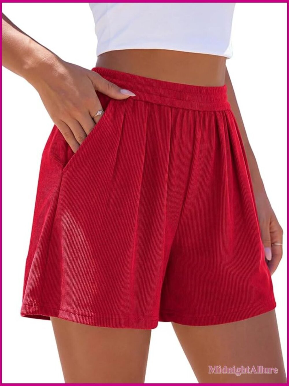 High Waisted Wide Leg Flowy Summer Shorts Pajama Lounge Soft